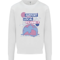 Climate Change Support Your Local Planet Mens Sweatshirt Jumper White