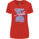 Climate Change Support Your Local Planet Womens Wider Cut T-Shirt Red