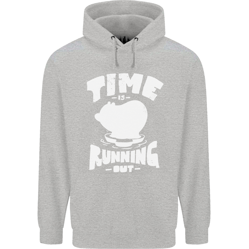 Climate Change Time Running Out Childrens Kids Hoodie Sports Grey