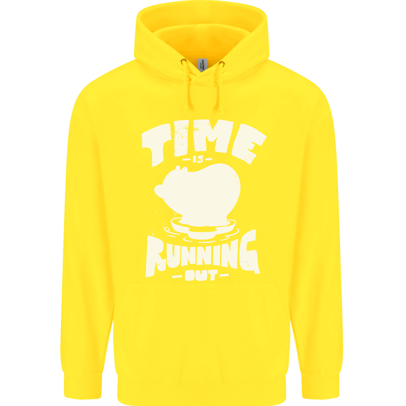 Climate Change Time Running Out Childrens Kids Hoodie Yellow