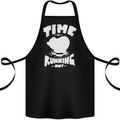 Climate Change Time Running Out Cotton Apron 100% Organic Black