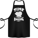 Climate Change Time Running Out Cotton Apron 100% Organic Black