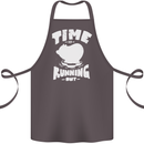 Climate Change Time Running Out Cotton Apron 100% Organic Dark Grey