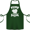 Climate Change Time Running Out Cotton Apron 100% Organic Forest Green