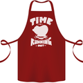 Climate Change Time Running Out Cotton Apron 100% Organic Maroon