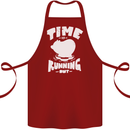Climate Change Time Running Out Cotton Apron 100% Organic Maroon