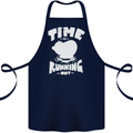 Climate Change Time Running Out Cotton Apron 100% Organic Navy Blue