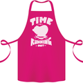 Climate Change Time Running Out Cotton Apron 100% Organic Pink