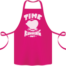 Climate Change Time Running Out Cotton Apron 100% Organic Pink