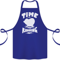 Climate Change Time Running Out Cotton Apron 100% Organic Royal Blue