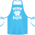 Climate Change Time Running Out Cotton Apron 100% Organic Turquoise