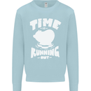 Climate Change Time Running Out Kids Sweatshirt Jumper Light Blue