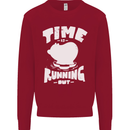 Climate Change Time Running Out Kids Sweatshirt Jumper Red