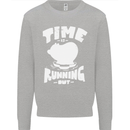 Climate Change Time Running Out Kids Sweatshirt Jumper Sports Grey
