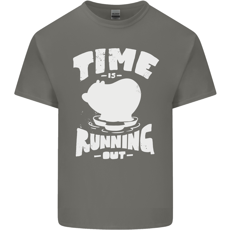 Climate Change Time Running Out Kids T-Shirt Childrens Charcoal