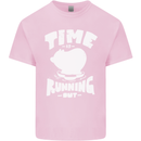 Climate Change Time Running Out Kids T-Shirt Childrens Light Pink