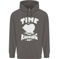 Climate Change Time Running Out Mens 80% Cotton Hoodie Charcoal