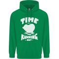 Climate Change Time Running Out Mens 80% Cotton Hoodie Irish Green