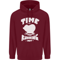 Climate Change Time Running Out Mens 80% Cotton Hoodie Maroon