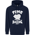 Climate Change Time Running Out Mens 80% Cotton Hoodie Navy Blue