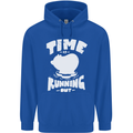 Climate Change Time Running Out Mens 80% Cotton Hoodie Royal Blue