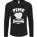 Climate Change Time Running Out Mens Long Sleeve T-Shirt Black