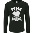 Climate Change Time Running Out Mens Long Sleeve T-Shirt Black