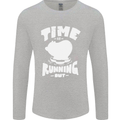 Climate Change Time Running Out Mens Long Sleeve T-Shirt Sports Grey