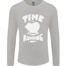 Climate Change Time Running Out Mens Long Sleeve T-Shirt Sports Grey