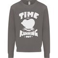 Climate Change Time Running Out Mens Sweatshirt Jumper Charcoal