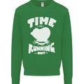 Climate Change Time Running Out Mens Sweatshirt Jumper Irish Green