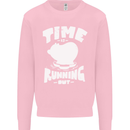Climate Change Time Running Out Mens Sweatshirt Jumper Light Pink