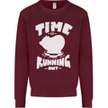 Climate Change Time Running Out Mens Sweatshirt Jumper Maroon