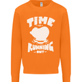 Climate Change Time Running Out Mens Sweatshirt Jumper Orange