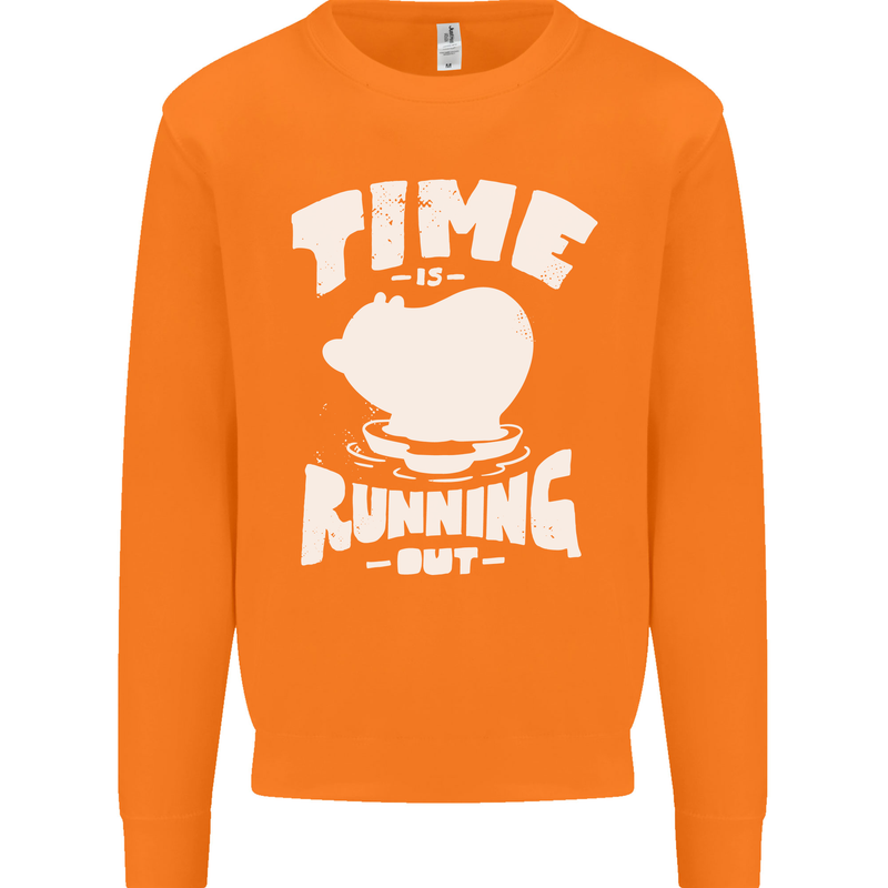 Climate Change Time Running Out Mens Sweatshirt Jumper Orange