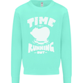 Climate Change Time Running Out Mens Sweatshirt Jumper Peppermint