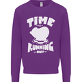 Climate Change Time Running Out Mens Sweatshirt Jumper Purple