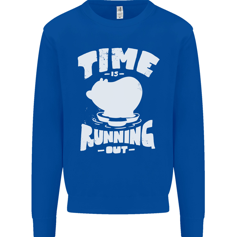 Climate Change Time Running Out Mens Sweatshirt Jumper Royal Blue