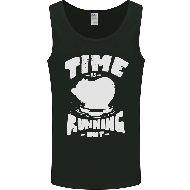 Climate Change Time Running Out Mens Vest Tank Top Black
