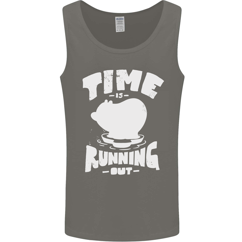 Climate Change Time Running Out Mens Vest Tank Top Charcoal