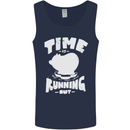 Climate Change Time Running Out Mens Vest Tank Top Navy Blue