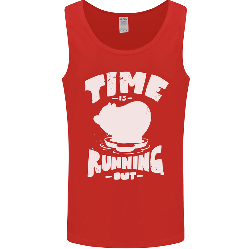 Climate Change Time Running Out Mens Vest Tank Top Red