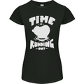 Climate Change Time Running Out Womens Petite Cut T-Shirt Black