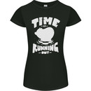 Climate Change Time Running Out Womens Petite Cut T-Shirt Black