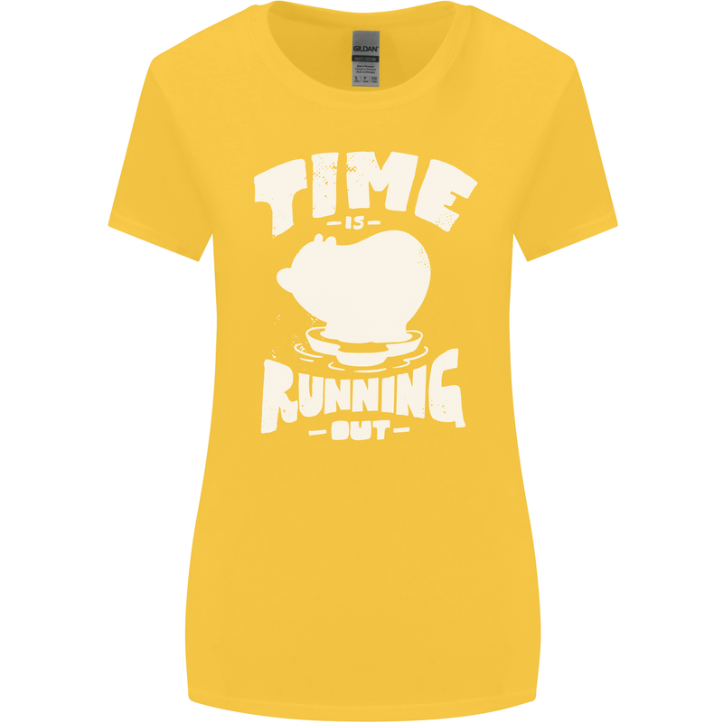 Climate Change Time Running Out Womens Wider Cut T-Shirt Yellow