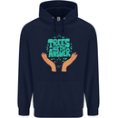 Climate Change Trees Are the Answer Childrens Kids Hoodie Navy Blue
