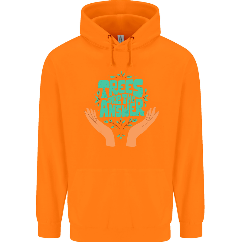 Climate Change Trees Are the Answer Childrens Kids Hoodie Orange