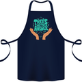 Climate Change Trees Are the Answer Cotton Apron 100% Organic Navy Blue