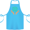 Climate Change Trees Are the Answer Cotton Apron 100% Organic Turquoise