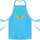 Climate Change Trees Are the Answer Cotton Apron 100% Organic Turquoise
